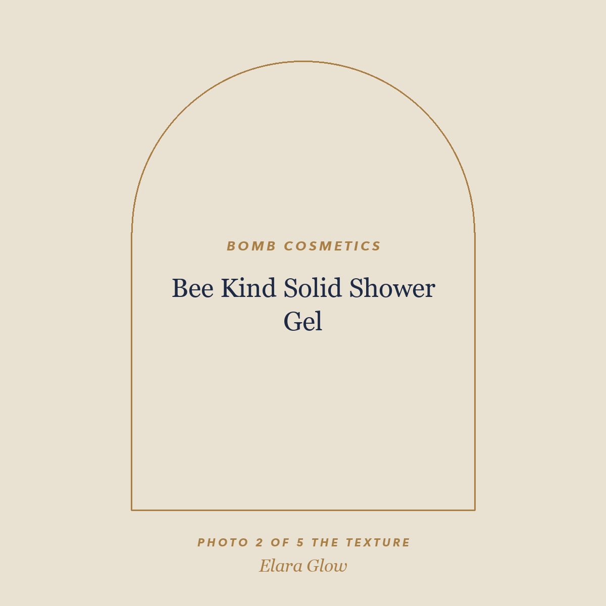 Placeholder, product photo coming soon: Bomb Cosmetics Bee Kind Solid Shower Gel