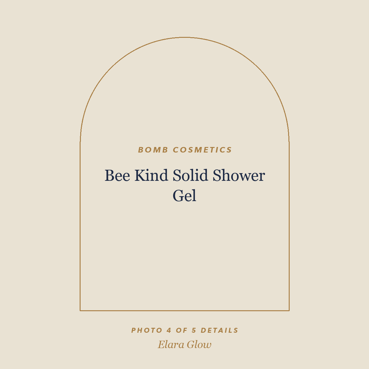 Placeholder, product photo coming soon: Bomb Cosmetics Bee Kind Solid Shower Gel
