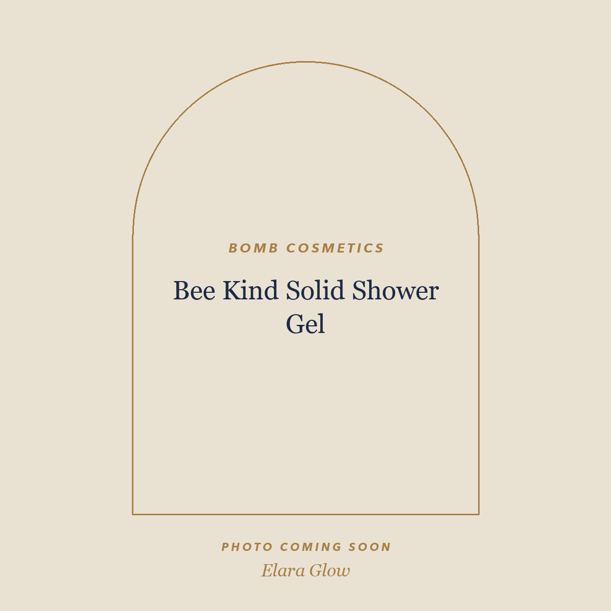 Placeholder, product photo coming soon: Bomb Cosmetics Bee Kind Solid Shower Gel