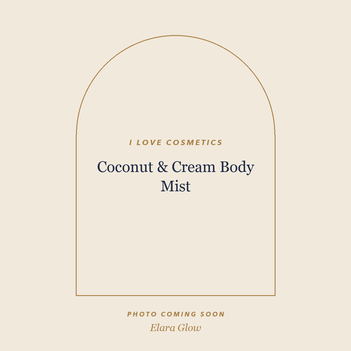 Placeholder, product photo coming soon: I LOVE Cosmetics Coconut & Cream Body Mist, 150ml