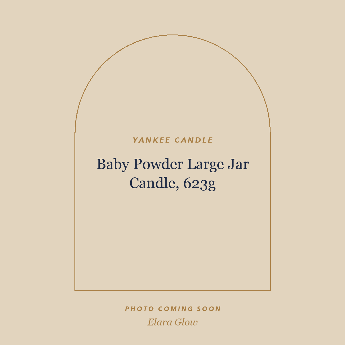 Placeholder, product photo coming soon: Yankee Candle Baby Powder Large Jar Candle, 623g